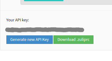 Download zuliprc file